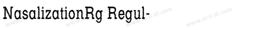 NasalizationRg Regul字体转换
